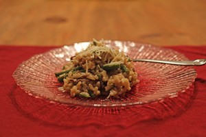 asparagus & mushroom risotto